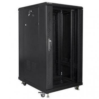 Armario Lanberg Rack 19 22U 600X800 Flat Pack Black Negro