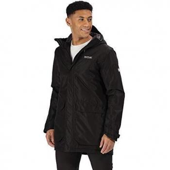 Regatta Largo Ii - Chaqueta impermeable y transpirable para hombre con aislamiento térmico, Hombre, Chaqueta aislante impermeable., RMP276 80060, negro, M