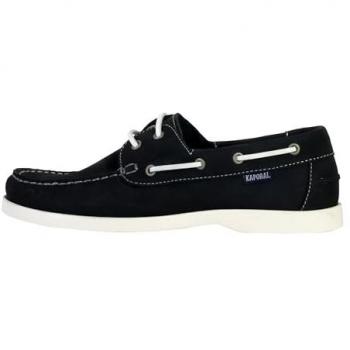 Kaporal Fabli Leather Moccasins for Men - Marine Blue, UK Size 6