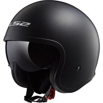 LS2, casco jet moto Spitfire, black mat, XXL