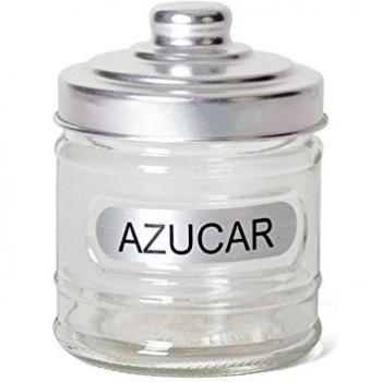 Gerimport Azucarero Cristal Diametro 8cm Altura 10 Tapa Metal