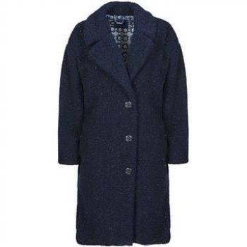 Guess Women's Lurex Sherpa Coat Berenice - Dark Blue Regular Fit