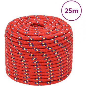 Cuerda náutica de polipropileno roja 14 mm 25 m