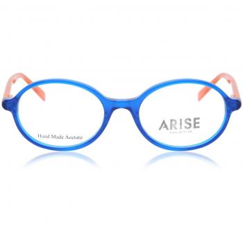 Round Full Rim Plastic Kids' Prescription Glasses Blue Size 44 - Blue Light Block Available - SmartBuy Kids