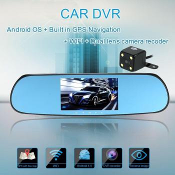 KKmoon 5 1080P GPS Navegador Espejo Retrovisor