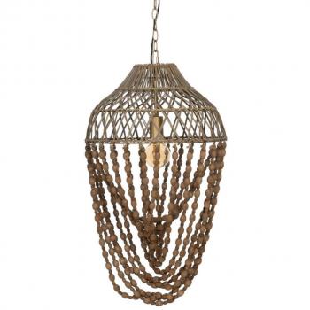 Lámpara de Techo Natural Metal 220-240 V 42,5 x 42,5 x 76 cm