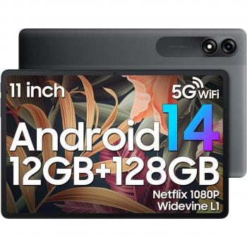 Tableta Blackview Tab 90, pantalla HD+ de 10.92, T606 Octa Core, 12GB RAM, 128GB almacenamiento, batería de 8200mAh, WiFi y teclado Bluetooth incluido