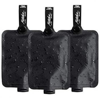 MATADOR FlatPak Toiletry Bottle 3pk Bolsa de Aseo, 10 cm, 0,09 Liters, Negro