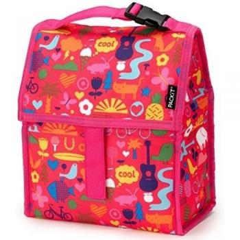 PackIt Saturday - Bolsa Porta-Alimentos para el Almuerzo, 13 x 22 x 25 cm, Color Rosa