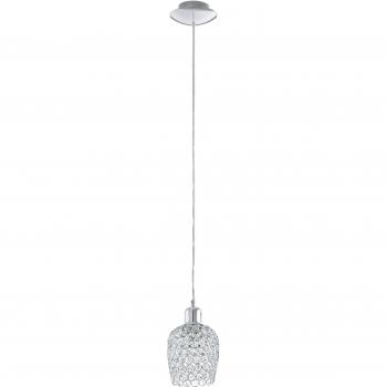 Lámpara Colgante Eglo Bonares 1 Cromo con Soporte para 1 Bombilla E27 de 13 cm