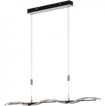 Lindby Biavera Lámpara Colgante LED Moderna en Gris de Aluminio para Salón y Comedor, 1 Llama, con Función Stepdim