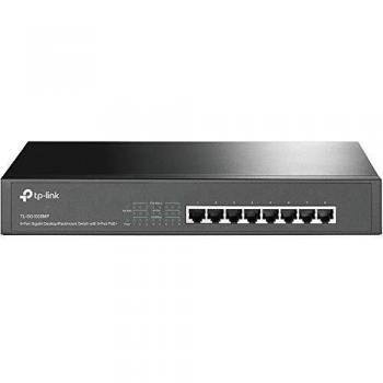TP-Link PoE Switch 8-Port Gigabit, 8 802.3af/at PoE+ Ports up to 30 W For Each PoE Port and 153 W For All PoE ports, Metal Casing, 13 Inch RackMount/Desktop