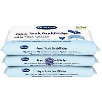 Toallitas Húmedas Aqua Touch para Niños Multipack 144 Unidades (3 x 48)