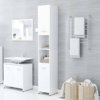 Armario de baño blanco 30x30x183,5 cm madera multicapa
