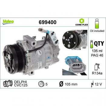 Compresor de aire acondicionado VALEO 699400