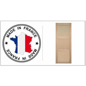 Puerta Corredera de Interior Ayous 3 Paneles Enchapada Seguridad Marrón 204x83 cm