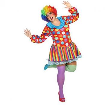Disfraz de Payaso para Mujer - Talla XXL - Estampado de Lunares