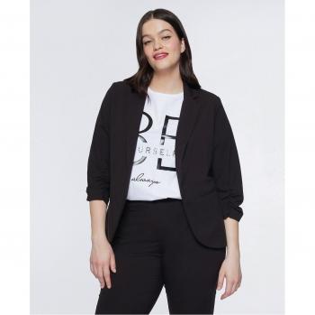 Fiorella Rubino - Elegante Blazer de mujer con mangas fruncidas y corte abierto