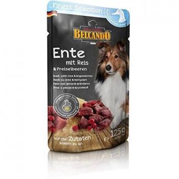 BLCANDO Belcando - Sobre de pato de arroz, 125 alimentos secos sin cereales para perros
