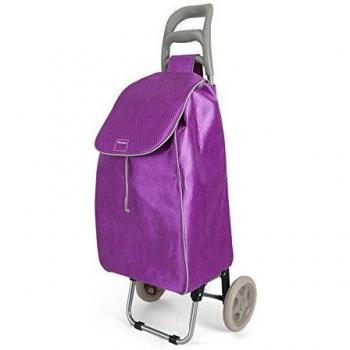Metaltex Aster - Carro de Compra con 2 Ruedas, 45 Litros, Violeta