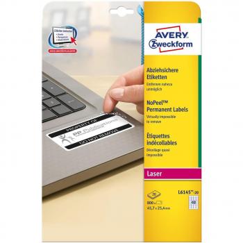 AVERY Etiquetas Laser 45,7x25,4 mm L6145-20