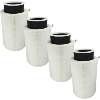 Filtro de aire 4x compatible con Xiaomi Mi Air Purifier Pro - Filtro combinado prefiltro + HEPA + carbón activo - Vhbw