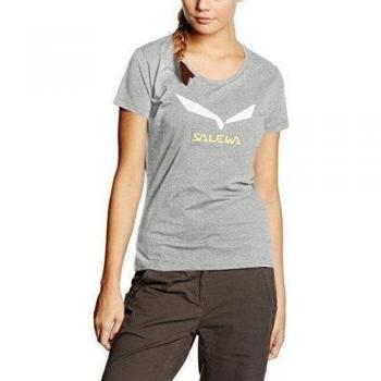 Salewa Solidlogo 2 Co W S/S Tee - Camiseta manga corta para mujer, color gris, talla 46/40
