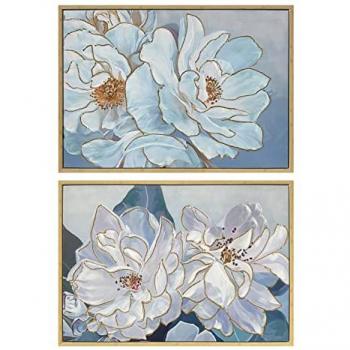 Cuadro DKD Home Decor 100 x 4 x 70 cm Flores Romántico (2 Unidades)