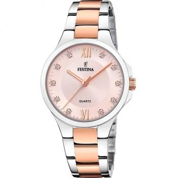 Reloj Festina Mademoiselle F20612/2 para Mujer con Esfera Rosa y Caja de Acero Inoxidable 316L Gris Plata