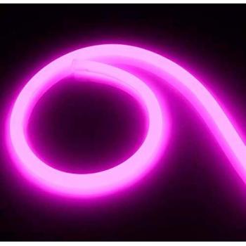 Tira Neón LED Regulable 220V AC 120 LED/m Circular 360 Rosa IP67 a Medida (Corte cada 100 cm)