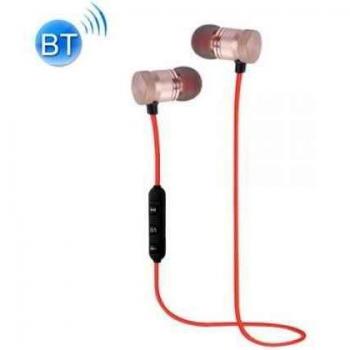 Auriculares MAGNETICOS Sport Bluetooth Stereo Rojo