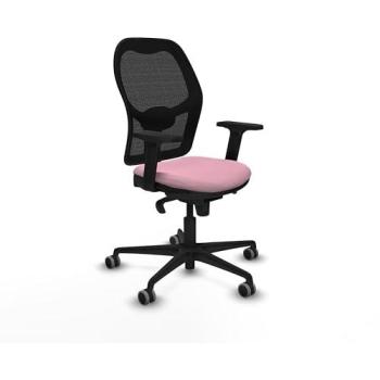 Silla Gaming Confort Rosa con Mecanismo Sincro 2D y Brazos Ajustables, Base de Nailon y Ruedas Engomadas de 65mm