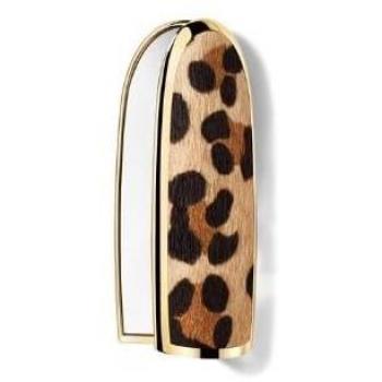 Guerlain Rouge G Lipstick Case - Carcasa para barra de labios con espejo pequeño, color negro, unisex, incluye recarga de barra de labios Rouge G 24 Lips