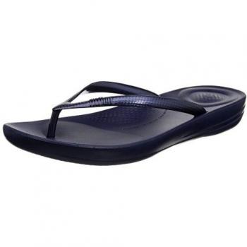 Ergonomic Black Toe Post Sandals - Size 8