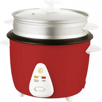 Naelia CGF RN521 NAE – Arrocera con cesta de vapor, color rojo, 1,5 l, 29 x 24 x 28 cm