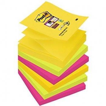 Post-It R330-6Ss-Rio-Eu - Pack de 6 Notas Adhesivas, Diseño Rio, 76 X 76 Mm, Multicolor