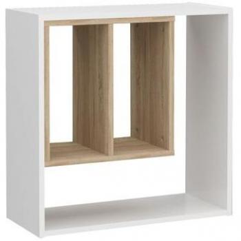 Estantería de pared FMD con 3 compartimentos abiertos, dimensiones 58,3x24,4x58,6cm, Multicolor