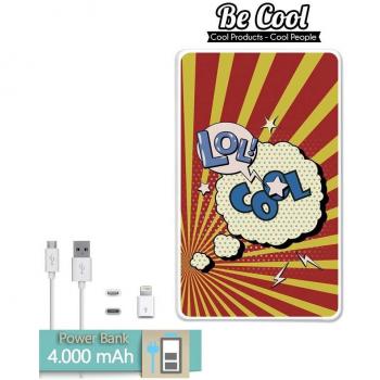 Becool® - Batería Externa Power Bank 4000 mah + Gratis 1 cable USB-MicroUsb
