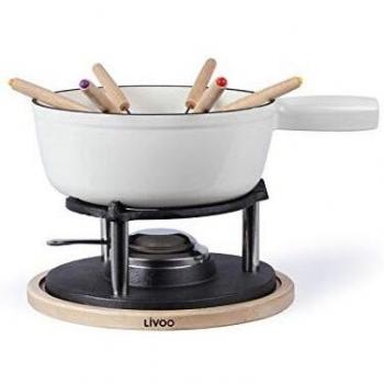 Juego de fondue tradicional Livoo 2,6 L blanco