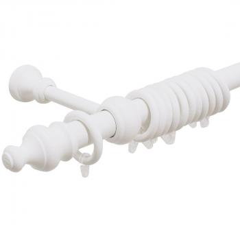 Kit Completo Barra De Cortina 160cm Blanco 28mm