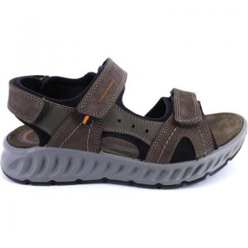 Sandalias de hombre IMAC 353260 marrón NOBUK con velcro