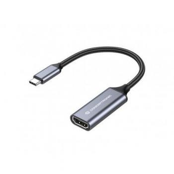 Conceptronic ABBY09G Adaptador Gráfico USB Tipo C a HDMI 4K 4096 x 2160 Pixeles Macho-Hembra Gris