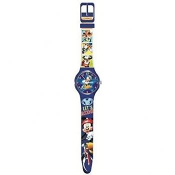 Diakakis 0561237 Licencia Mickey Mouse Reloj para los pequeños Chicos plástico 7 x 7 x 7 cm, Color Azul