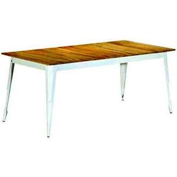 vidaXL Madera Maciza Mango Mesa de Comedor Mobiliario Casa Hogar Diseño Elegante Moderna Estable Práctica Decorativa Duradera Robusta 180x90x76cm