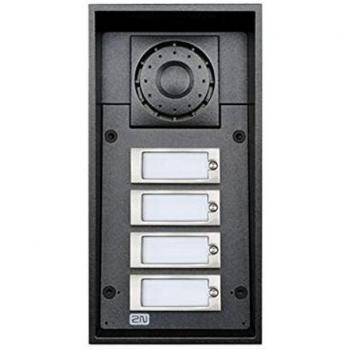 Intercomunicador IP 2N Helios Force 9151104W, 4 botones, audio de 10W, resistente al vandalismo