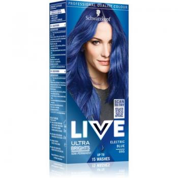 Schwarzkopf LIVE Ultra Brights or Pastel Semi-Permanent Hair Colour Shade 095 Electric Blue