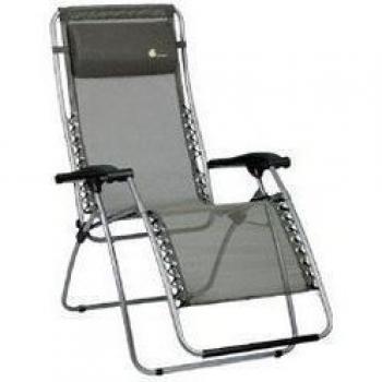 Stabielo - Silla de camping - Sillón relax - sin niveles Regulable - Funda en federungs Sistema con cordones de goma Acero estructura Plata - 20 mm de diámetro - con abnehmaren almohada - Stabielo - Peso - 7,3 Kilo - Color - Antr