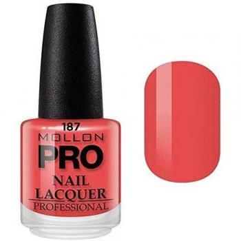 Esmalte de Uñas Mollon Pro 187 Lounge 15ml - Larga Duración y Secado Rápido con Endurecedor