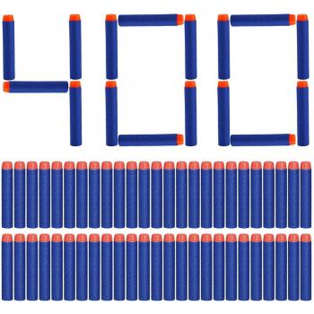 Yosoo 400pcs Espuma Suave Dardos Dardos Bala para Nerf N-Strike Elite Serie Blasters 7,2 x 1,3 cm - Azul