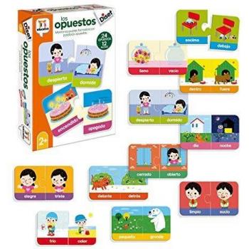 Diset-Los Opuestos Juego Educativo, Multicolor